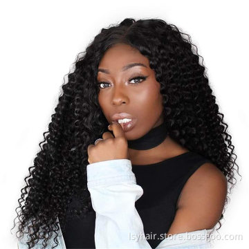 Wholesale 13*4 water wave lace front wigs human hair pre plucked frontal wig for black women full lace wigs with baby hair